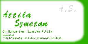 attila szmetan business card